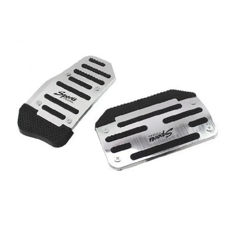 Aluminum Car Pedal Cover Set Automatic Manual Transmission Gas Foot Covers in Re