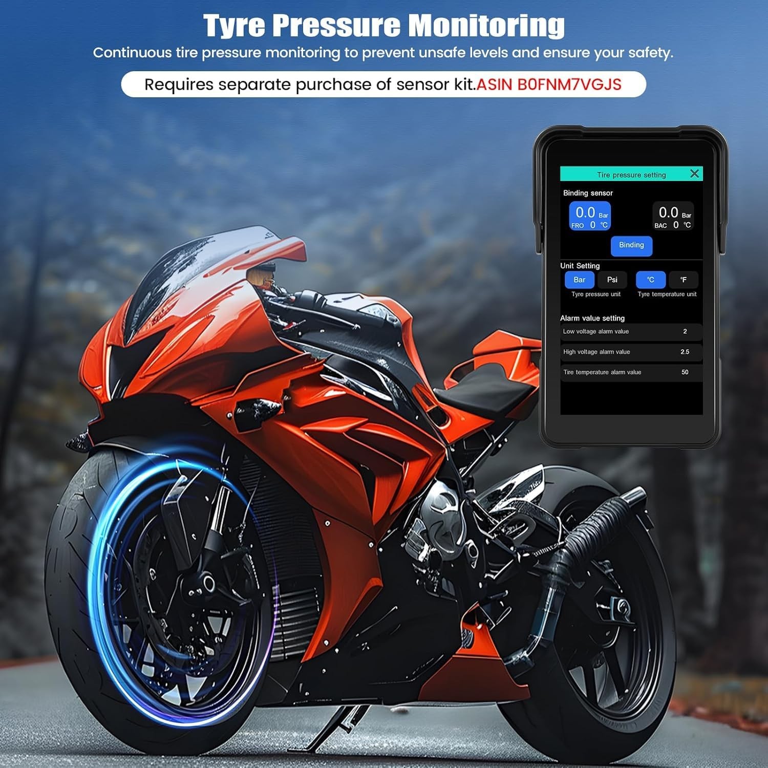 5 inch IPS Touch Screen Motorcycle GPS Wireless Portable CarPlay& P2-5