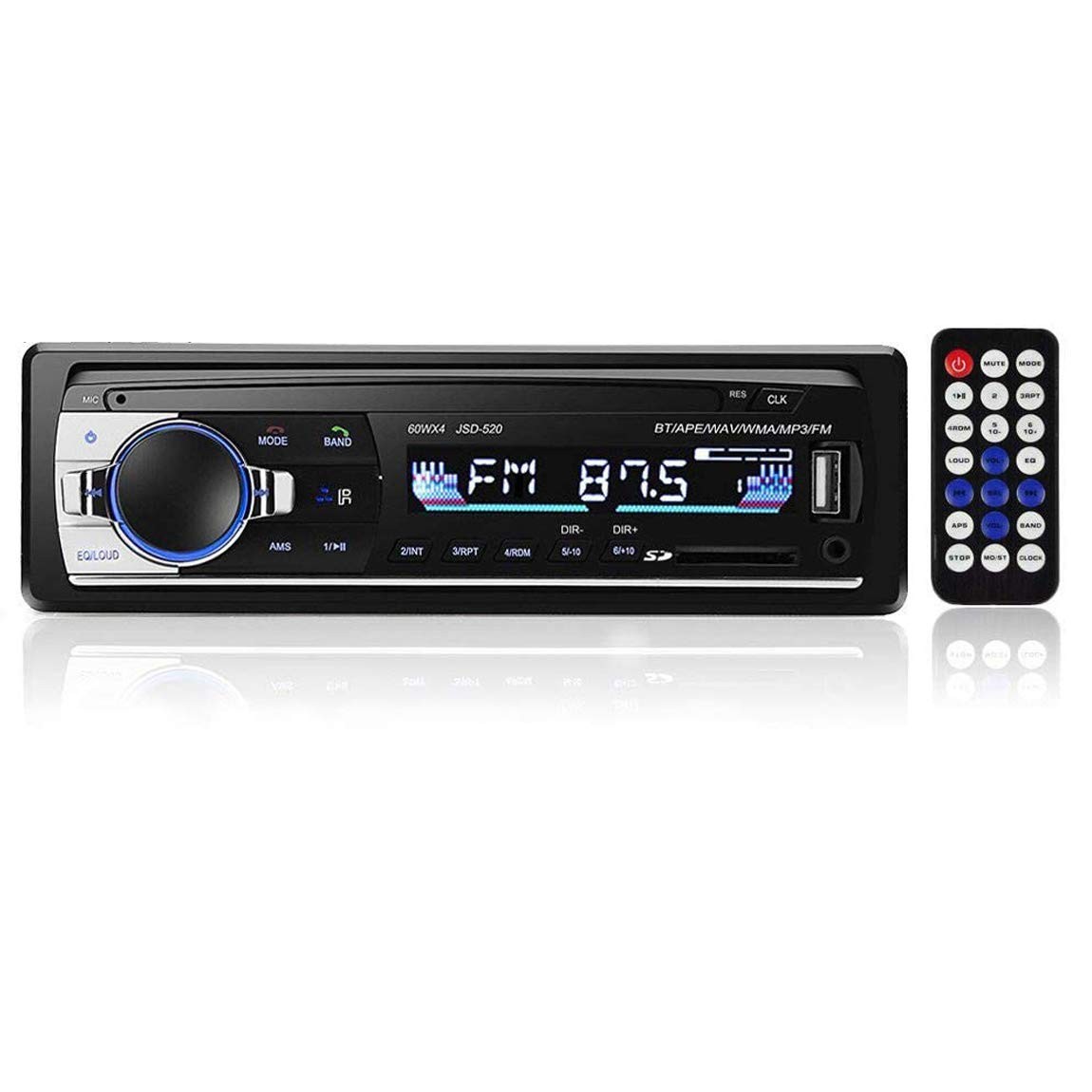 WEPARTICULAR Single Din Car Stereo Radio Receiver Bluetooth Hands-Free,…
