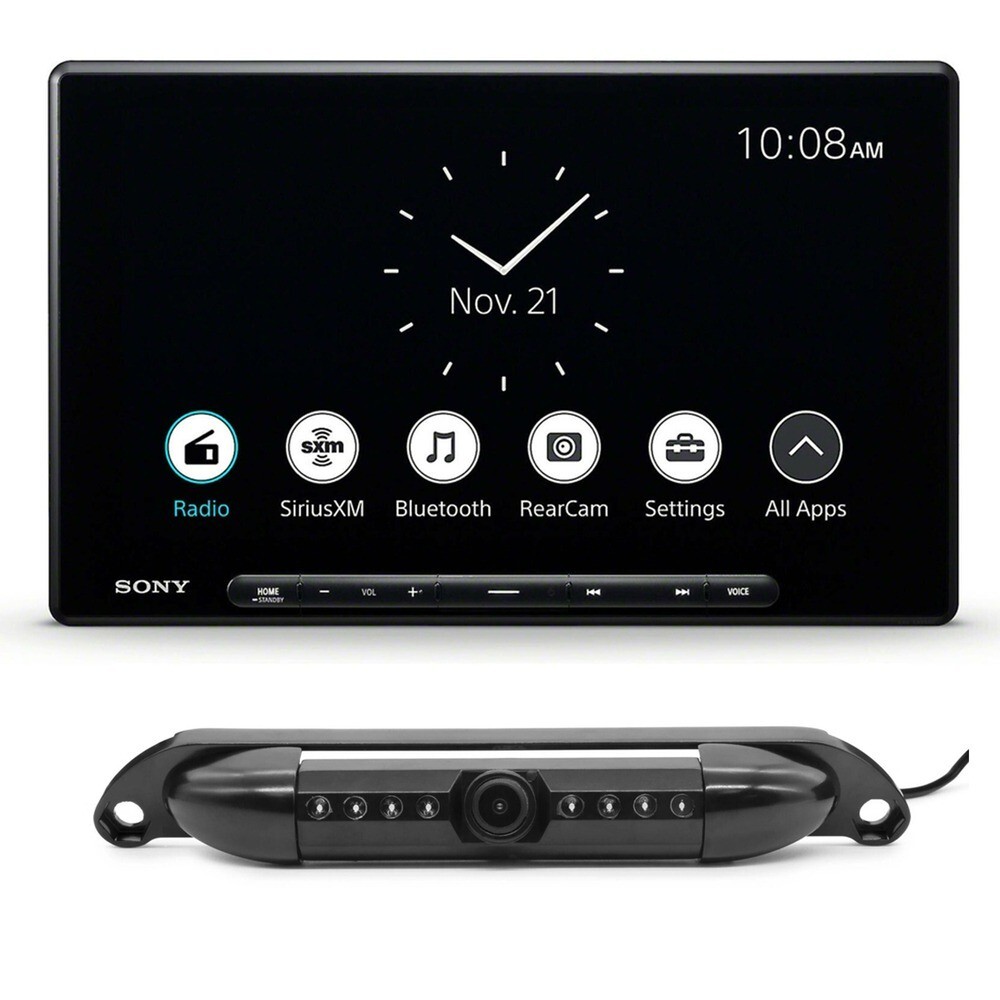 Sony XAVAX8500 10.1″ Receiver + Slim Backup Camera Plate