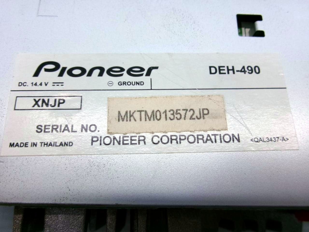 Pioneer carrozzeria DEH-490 Car Stereo Not Japan JDM For Parts Untested AS-IS
