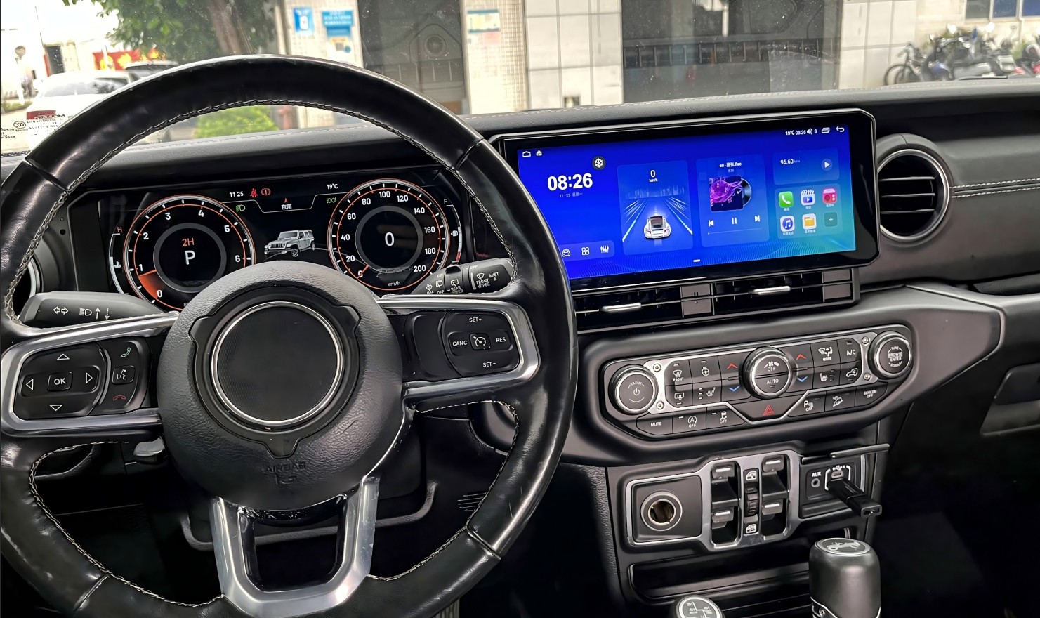 24.6″ For Jeep Wrangler JL Gladiator 2018-23 Dual Screen Digital Cluster 8+128G