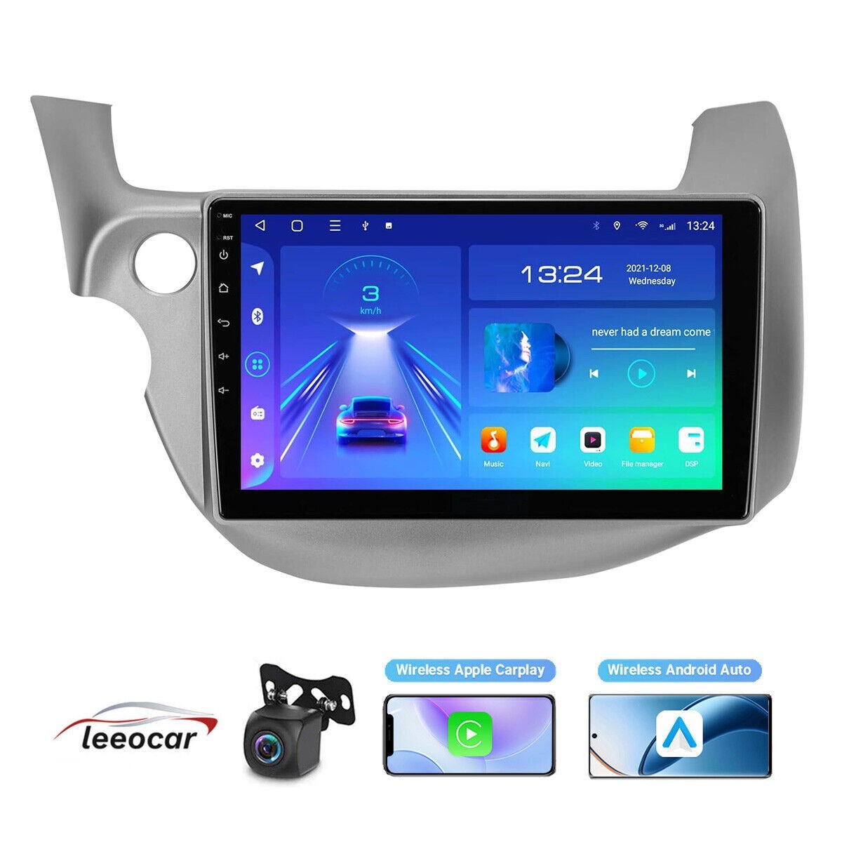 For 2009-2013 Honda Fit Radio Carplay 2+32G 10in Touchscreen Stereo Android Auto