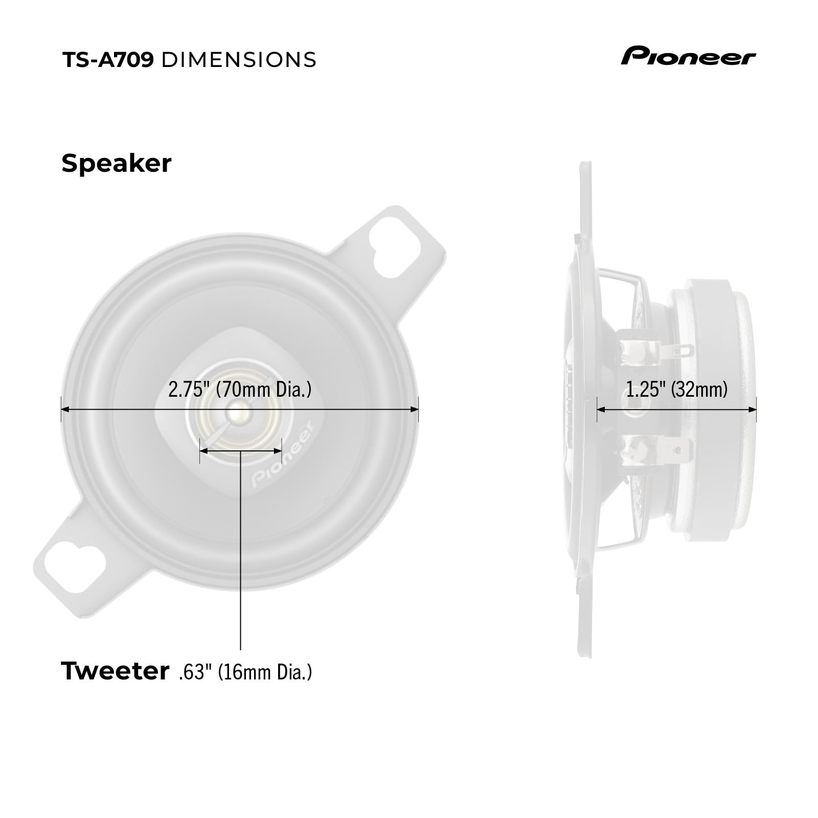 A-Series Plus TS-A709 2.75′ 2-Way Speakers (Pair) – 600W Max, Balanced Sound …