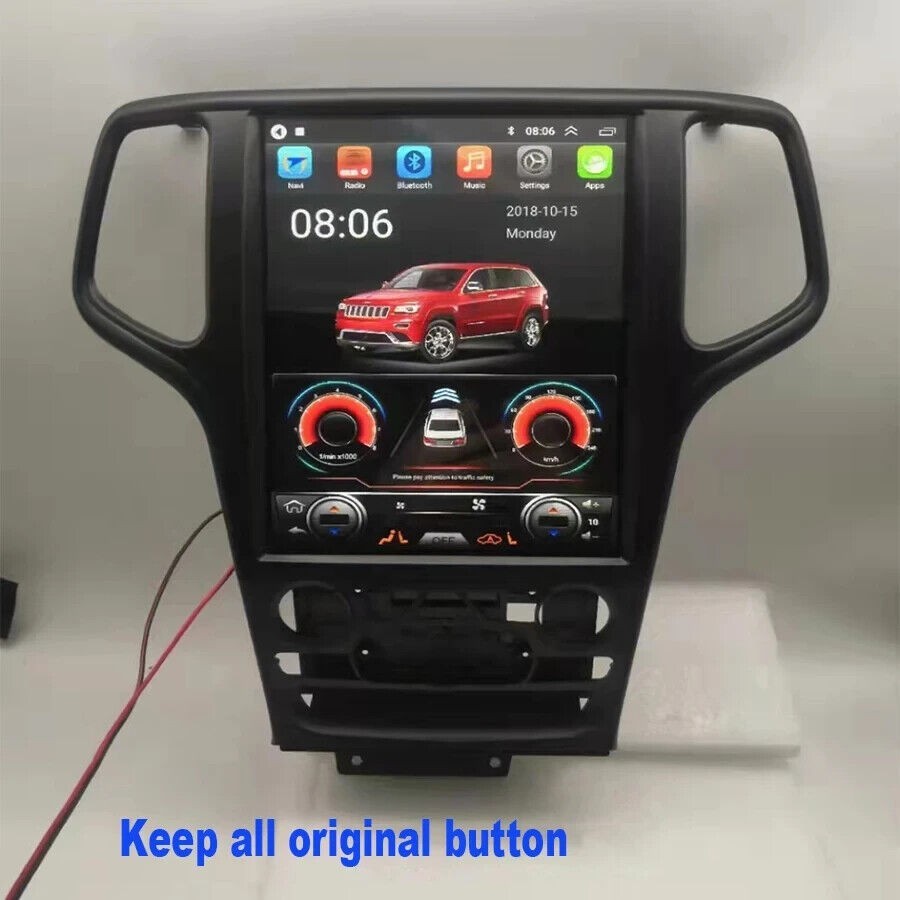 12.8″ Android Car Radio For 2014-2020 Jeep Grand Cherokee Carplay Stereo HD GPS