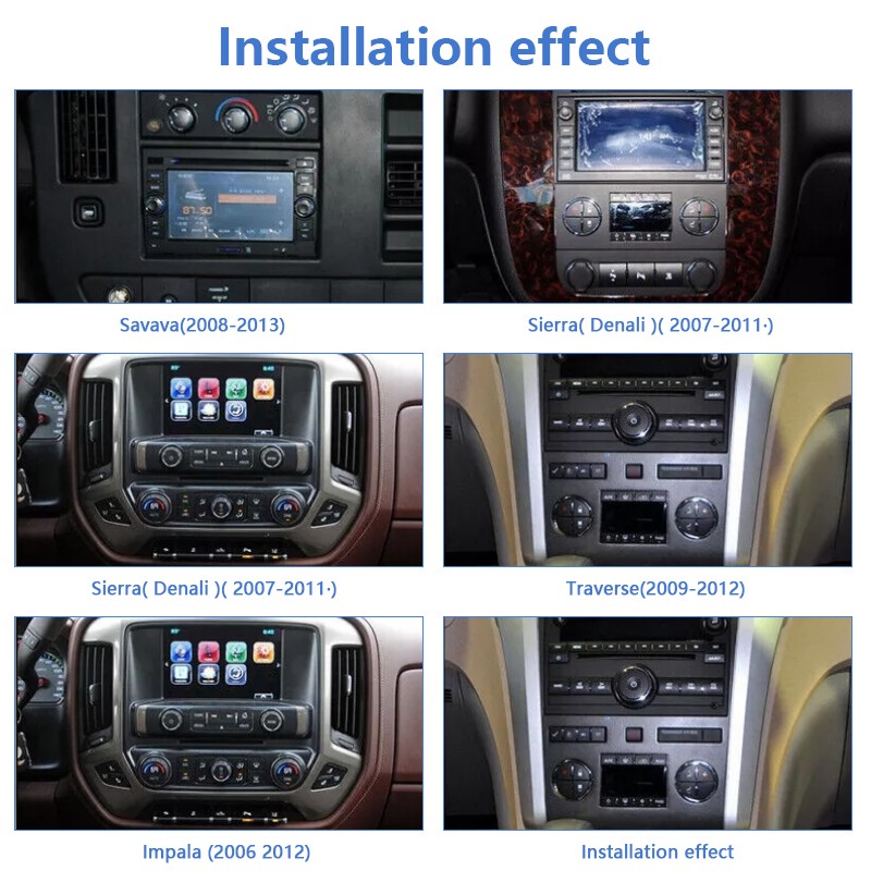 For 2009-2013 Chevrolet Silverado Apple CarPlay Android 14 Radio Stereo GPS WiFi