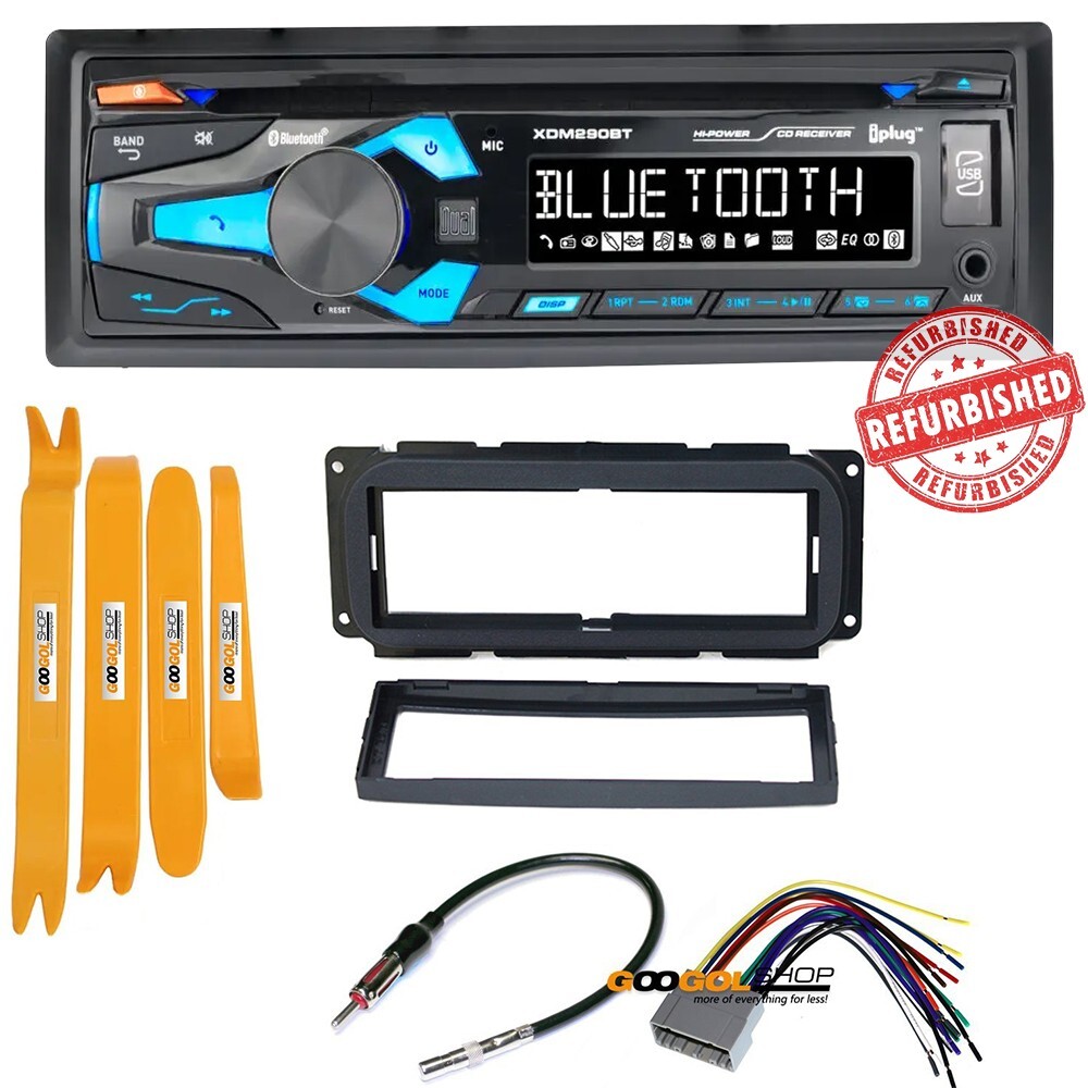 Dual XDM290BT Car Stereo CD Receiver AM/FM Radio for 2003-2006 Jeep Wrangler