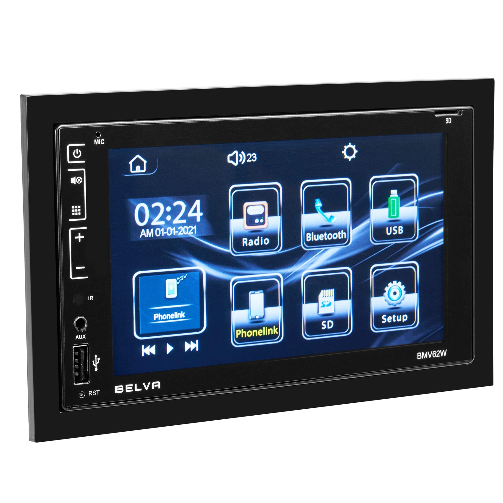 BMV62W 6.2″ Double DIN Touchscreen Bluetooth Car Stereo Receiver