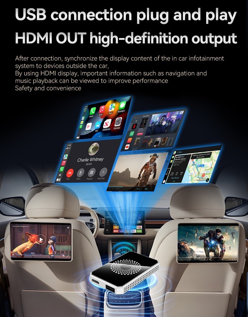 Wireless Carplay WIFI AI box Android Auto Adapter Converter with Netflix YouTube