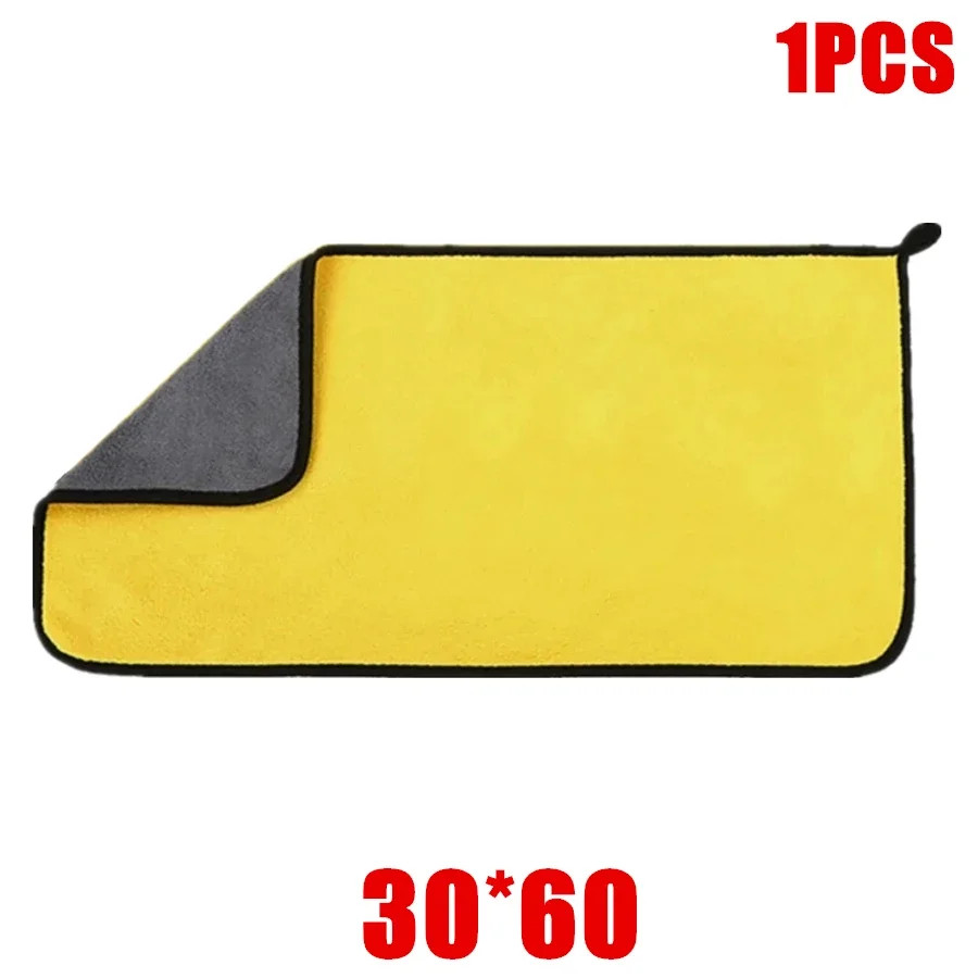 1/2/6/10Pcs Microfiber Cleaning Towel Thicken Soft Drying Cloth Car Body Washing
