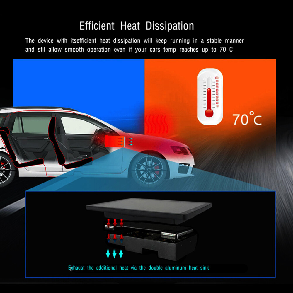 2G+32GB 10“ Android Car Stereo Radio 2 DIN Apple Carplay GPS Navi WIFI W/ Camera