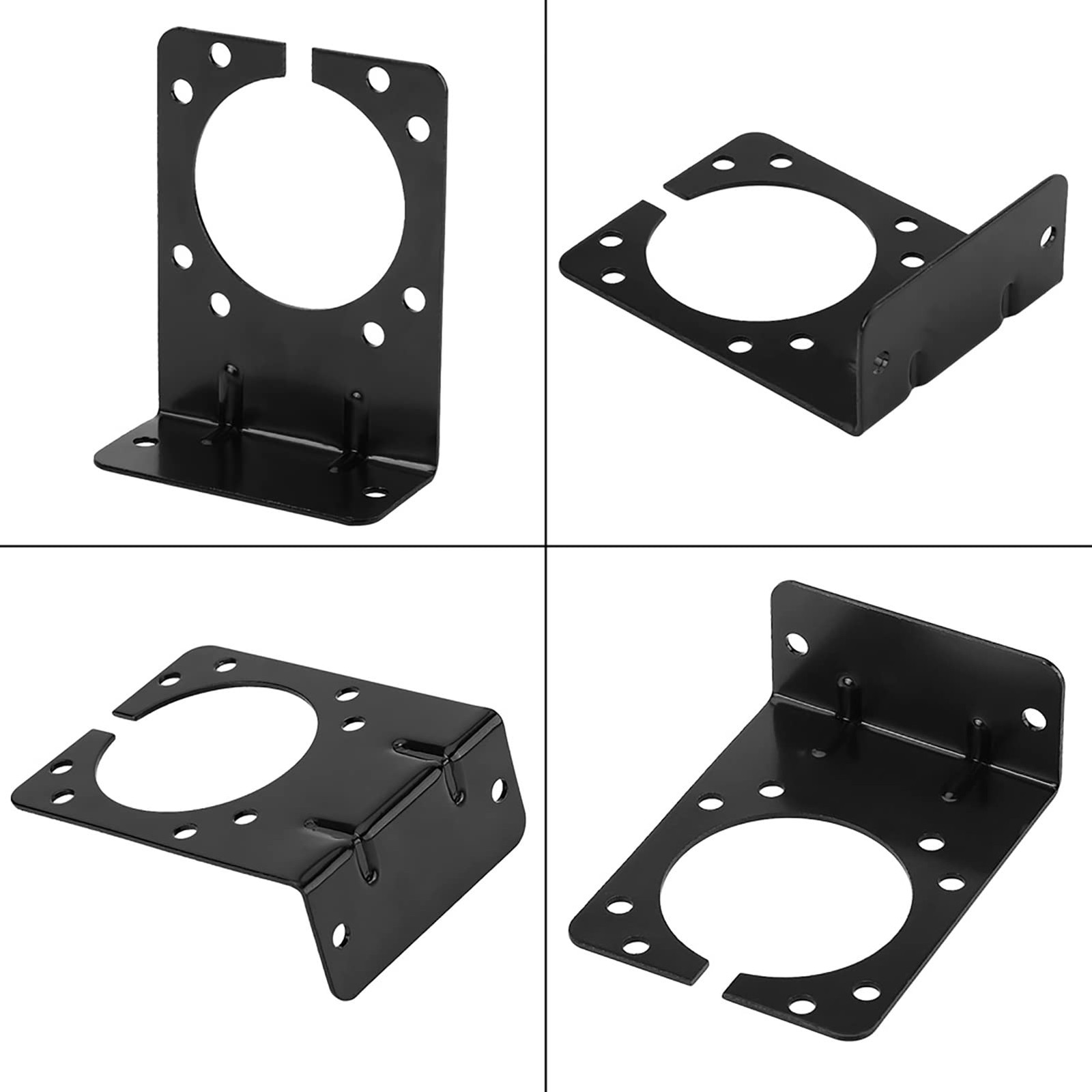 Haosie 7 Pin Trailer Plug Mounting Bracket, Right Angle normal, popular