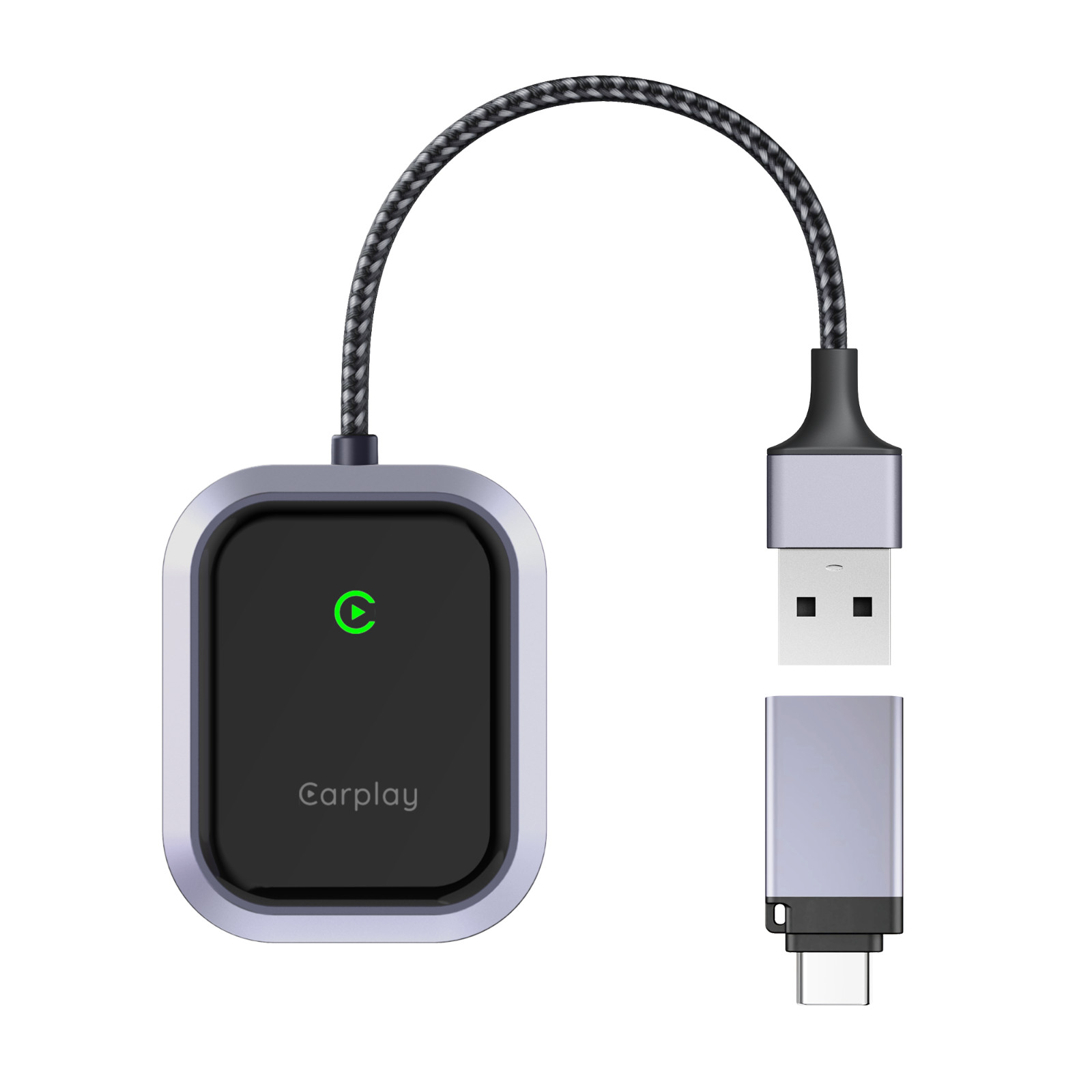 NEW 2025 Wireless CarPlay & Android Auto Adapter 2-in-1 Plug & Play USB/USB-C