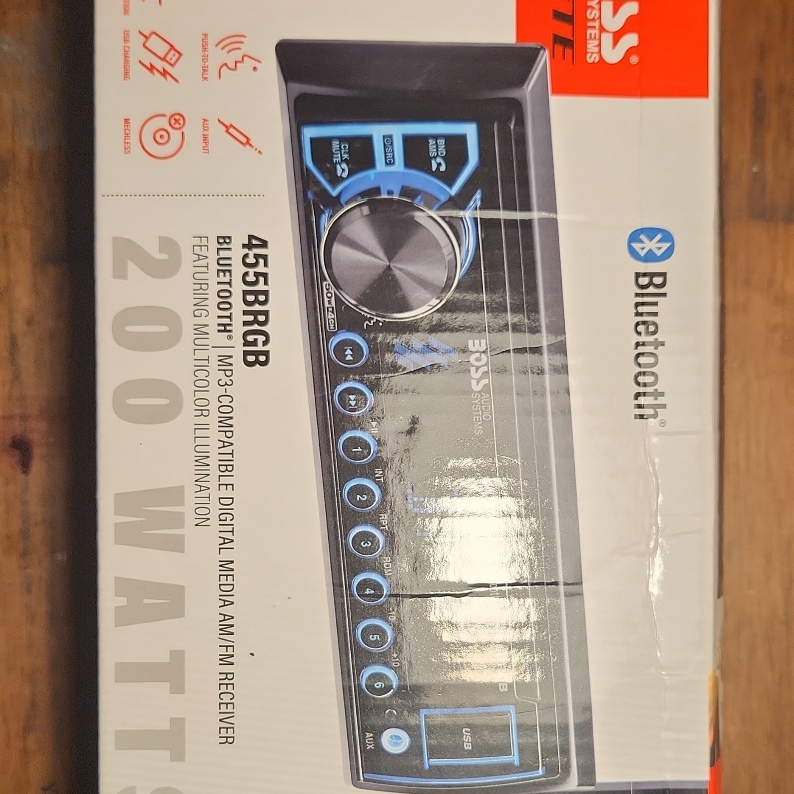 BOSS Audio Systems 455BRGB Bluetooth Digital Media Receiver AM/FM USB MP3
