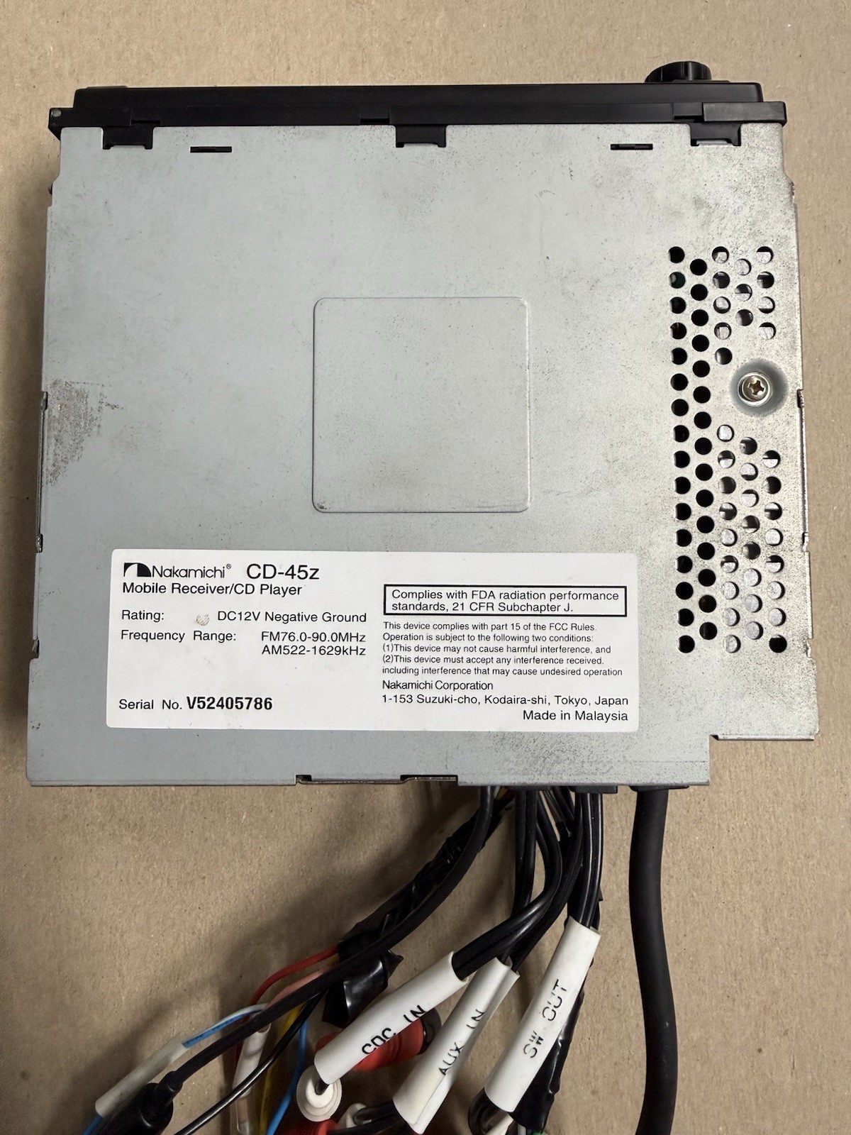 Nakamichi CD-45z 1DIN Car Audio CD Receiver Vintage 20-bit DAC JDM Ships 1 Day