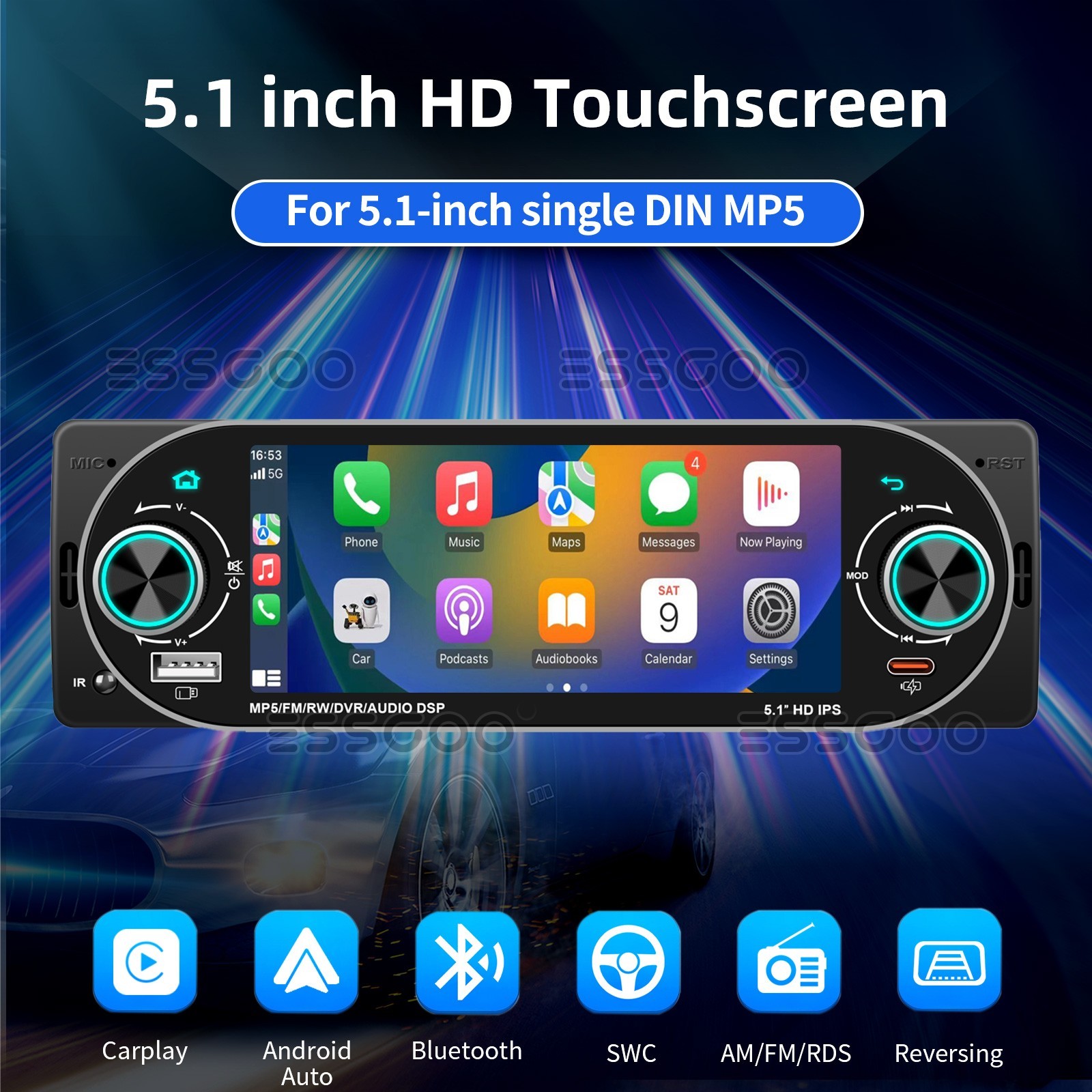 8K UHD Android 13 4+32GB 5G WIFI BT USB Smart TV Box Quad Core 3D Media Player