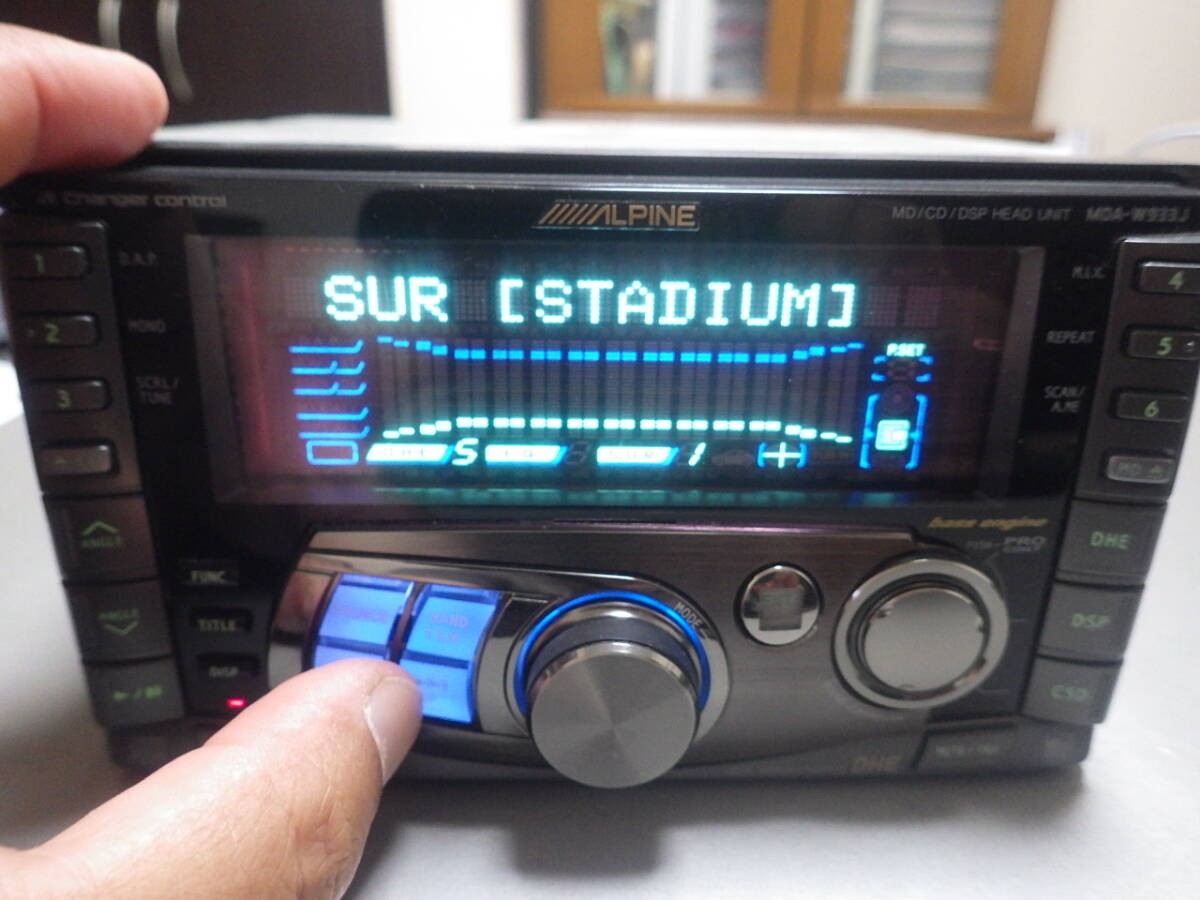 ALPINE MDA-W933J CD MD Player Aux Car Audio 2DIN Deck #0001