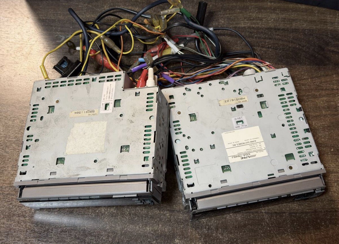 RARE! ALPINE 1DIN+1DIN CD/MD Deck (CDA-7846J & MDA-5046) MD/DSP EQ