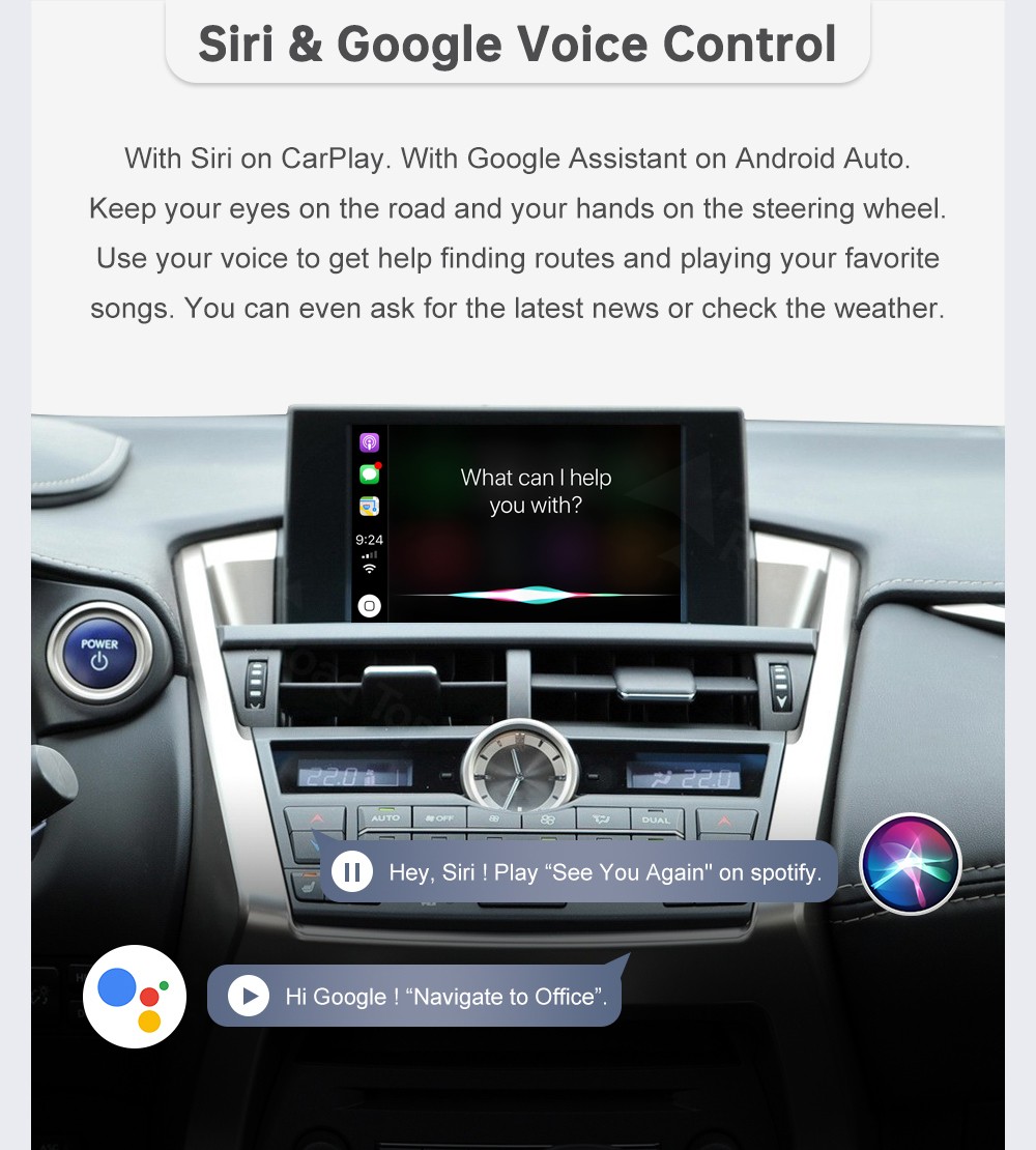 Wireless Carplay Android Auto Module For Lexus NX 2014-2019 Mirror Link AirPlay