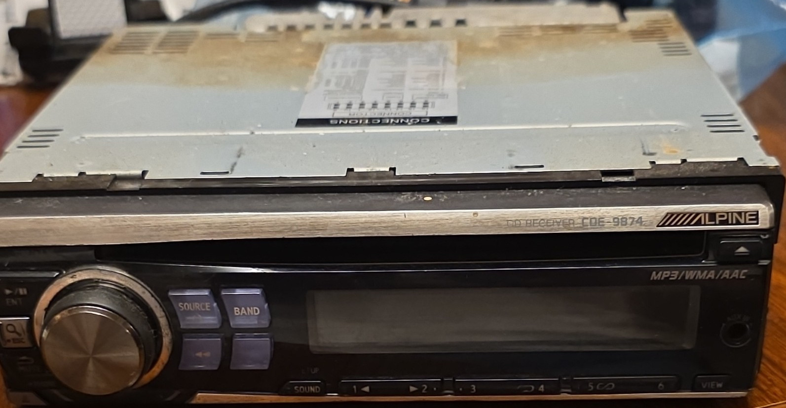 Alpine CDE-9874 1 DIN In-Dash CD Player MP3 WMA AAC Playback Receiver