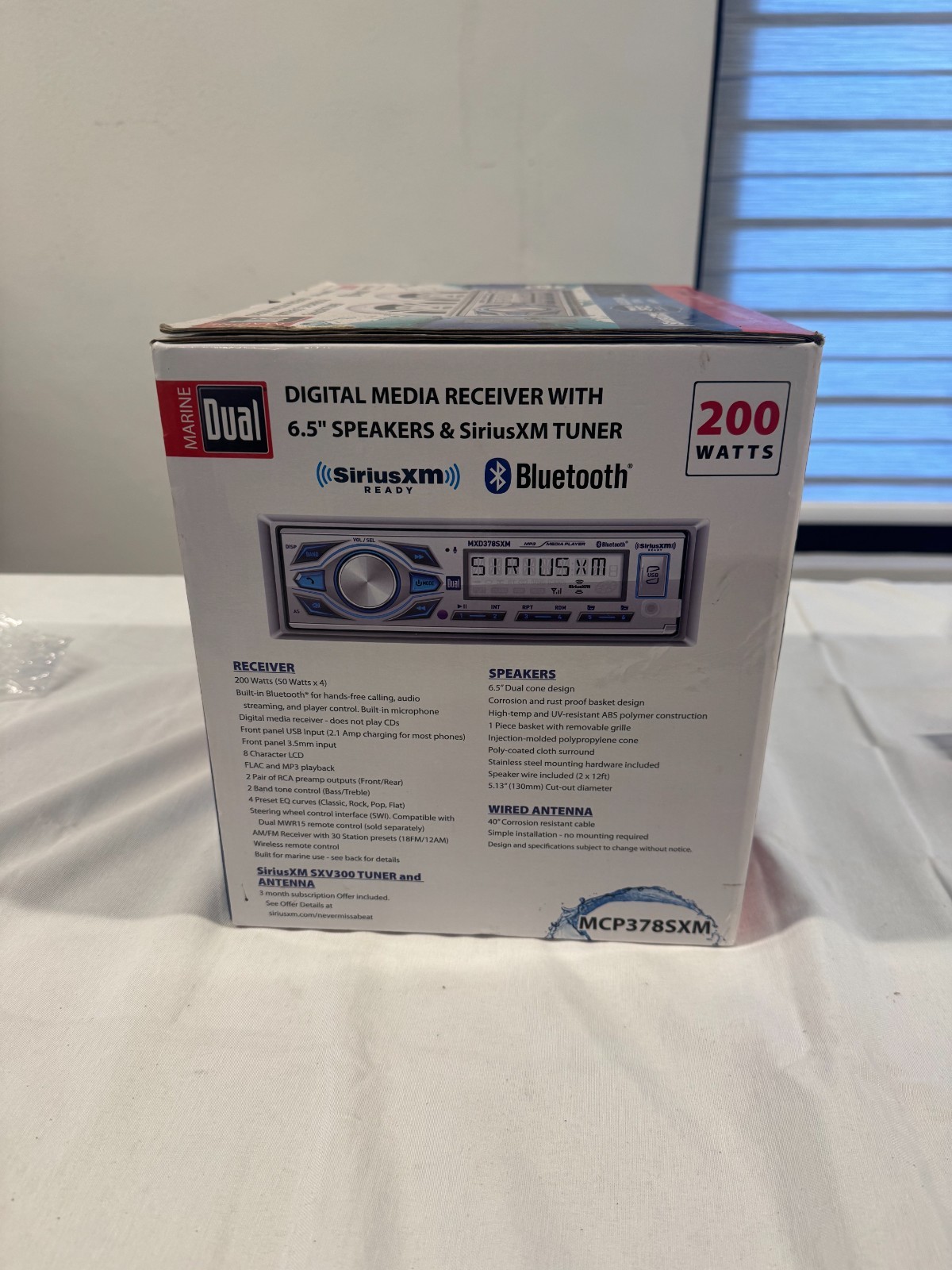 Digital Media Receiver boat radio with sirius xm and bluetooth with speakers