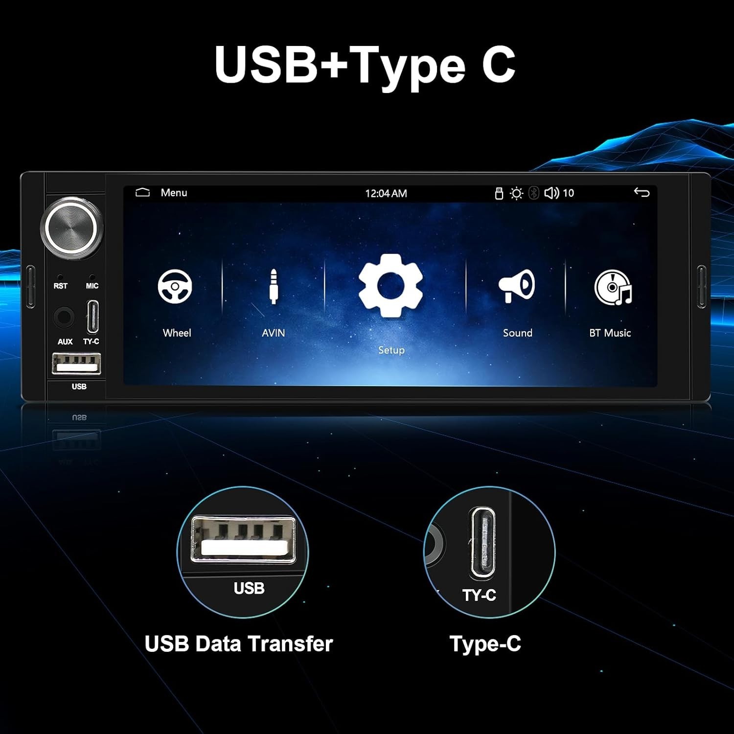 6.36-Inch Single Din Touchscreen Car Stereo – Linux System Single Din Wired/W…