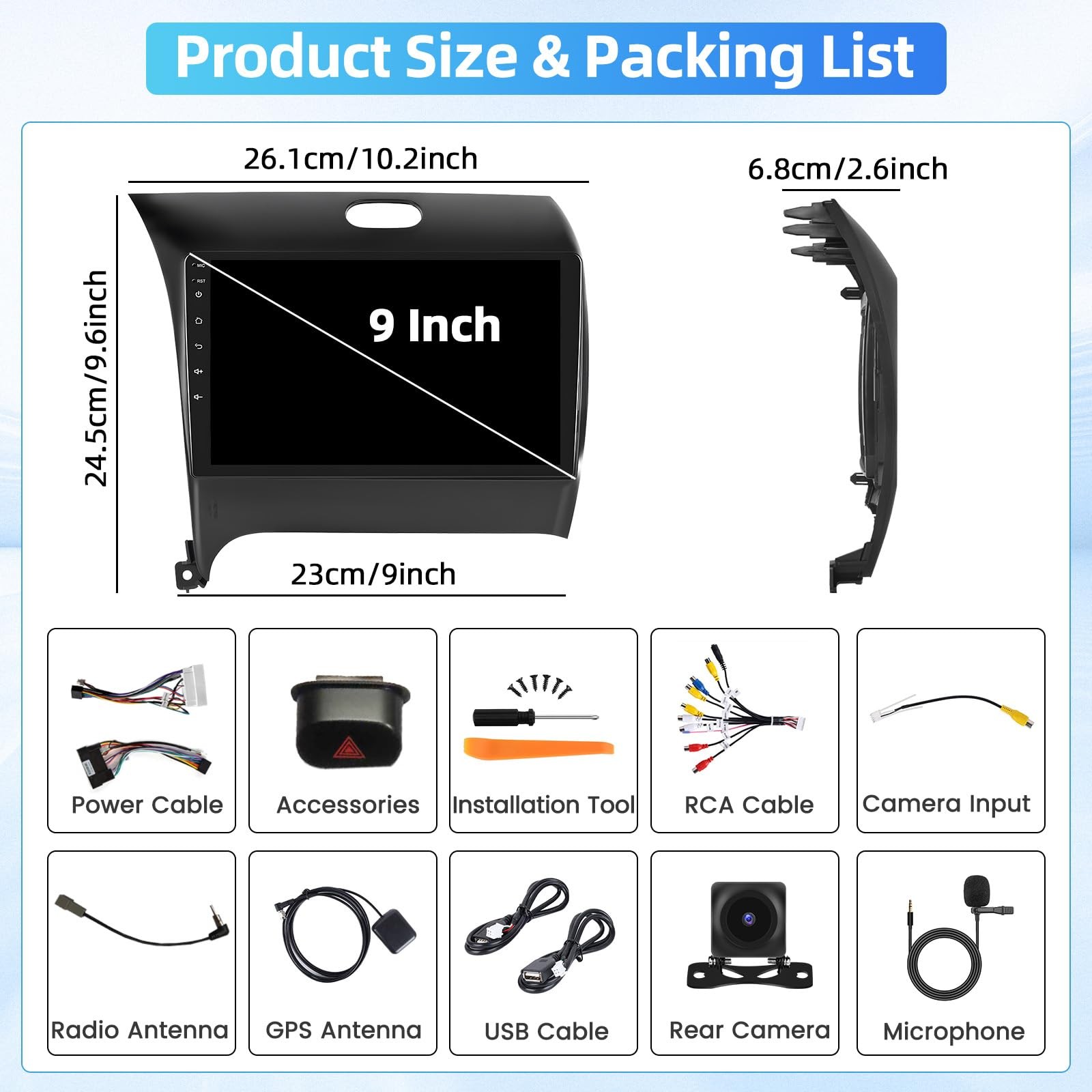 2+64GB Android 15 Car Radio for KIA Forte Cerato K3 2013-2018 Wireless Carpla…