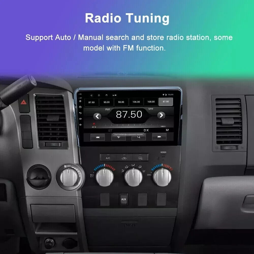 10.1” Car Radio Wireless Android CarPlay 4+32GB For 07-13 Toyota Sequoia Tundra