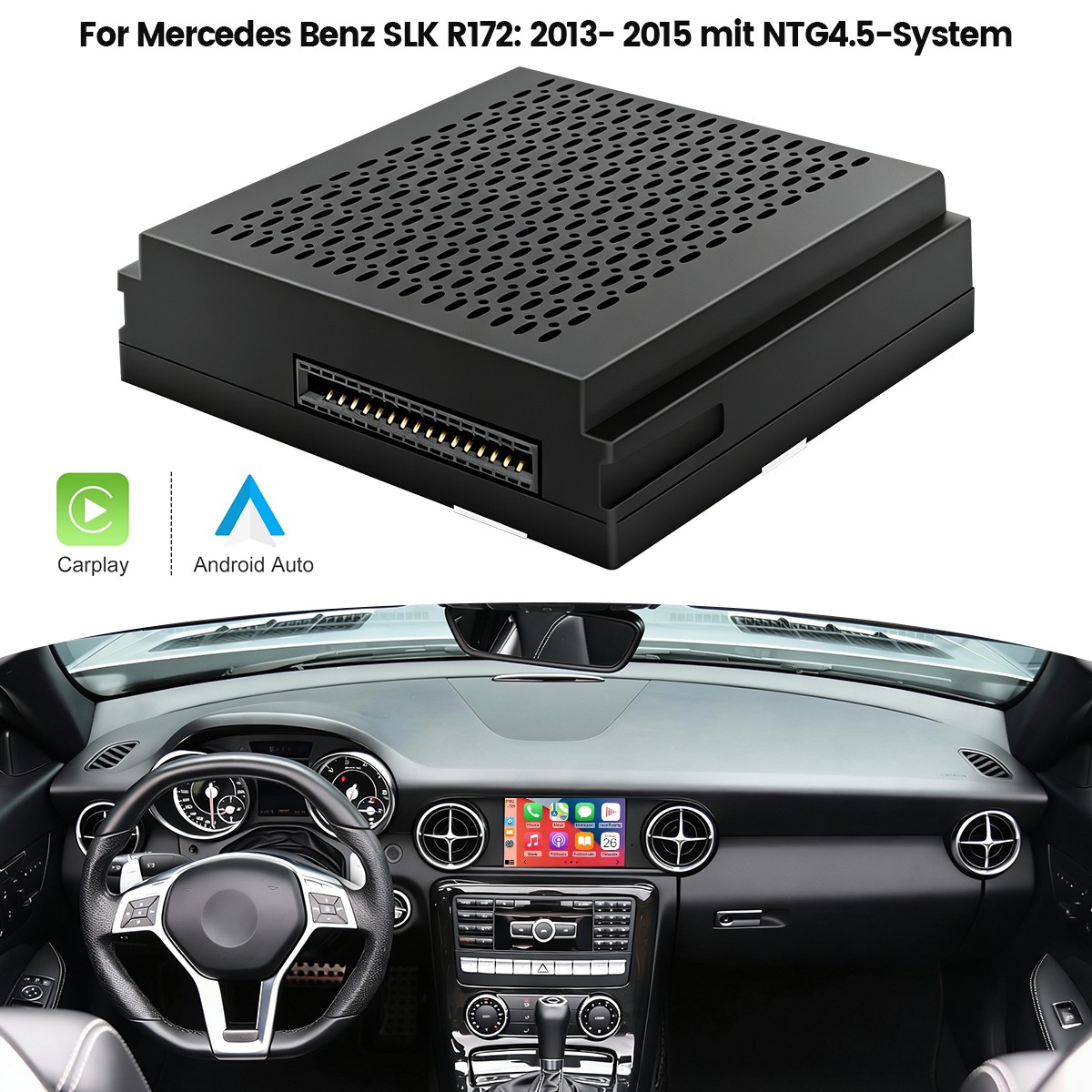 Wireless Carplay Android Auto GPS Navi Dock For Benz A B C CLA GLA NTG4.5Becker