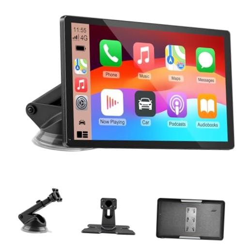 CarPlay Screen for Car, 9” Wireless CarPlay & Android Auto – Smart Portable