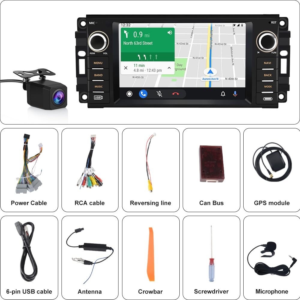 Vratzn Android 13 Car Radio Stereo for Dodge RAM 1500 2500 3500 2009 2010 201…