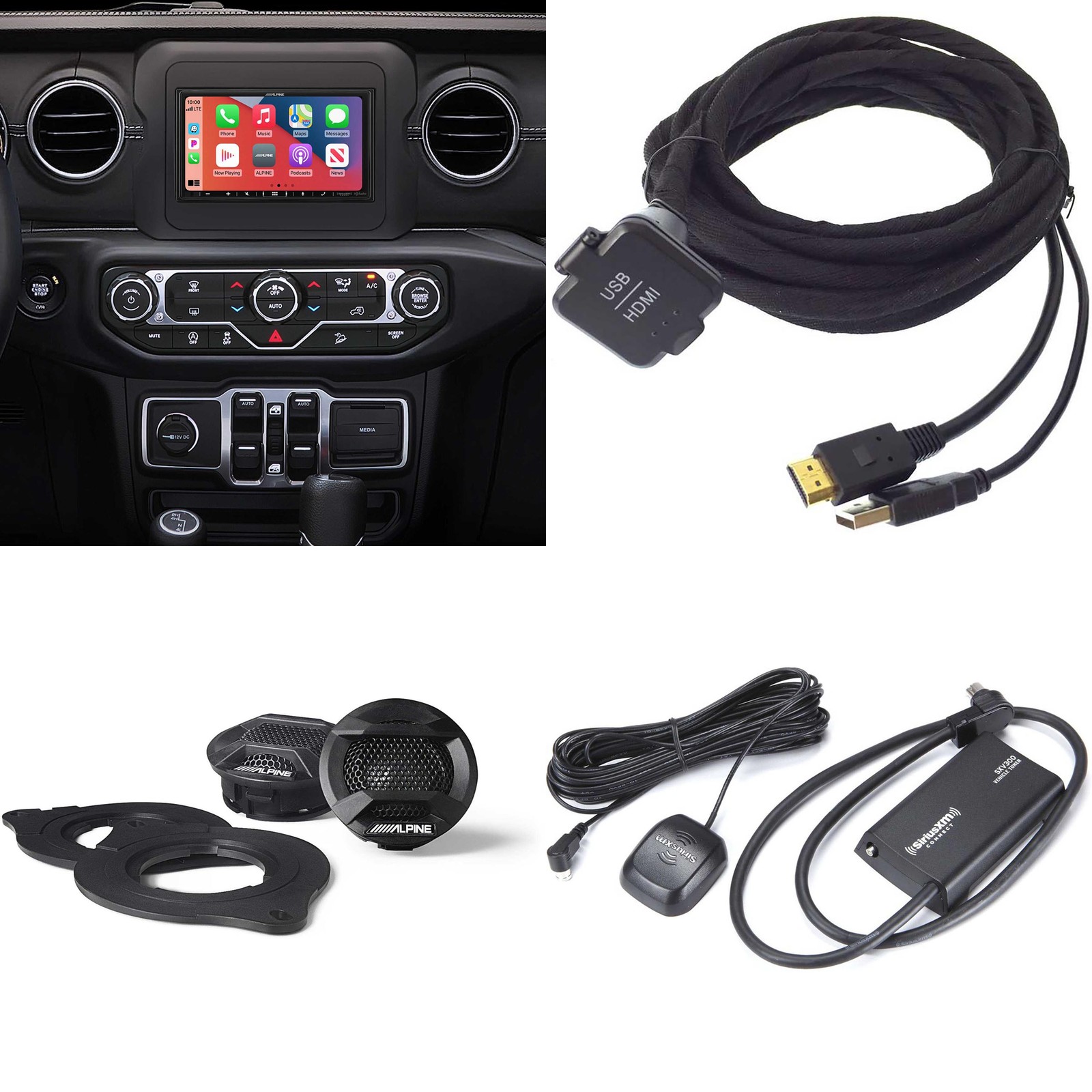 Alpine i407-WRA-JL, KCU-315UH USB / HDMI Extension Cable w/ SPV-10TW-WRA & SX…