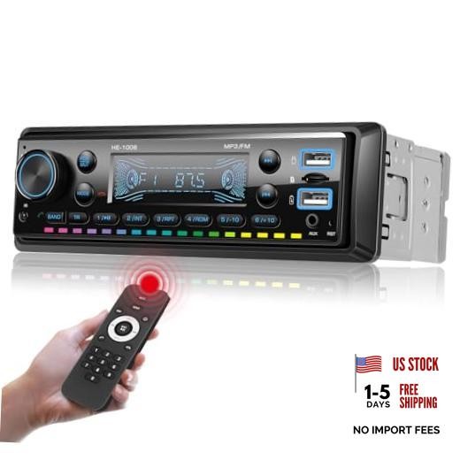 Single Din Car Stereo Radio Hands-Free Bluetooth,Car Audio Receivers with