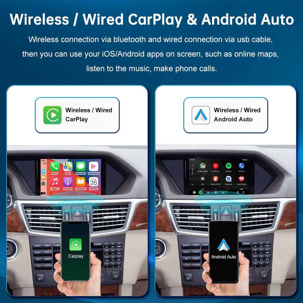 Wireless CarPlay Android Auto Module For Mercedes Benz E350 E250 W212 Coupe W207