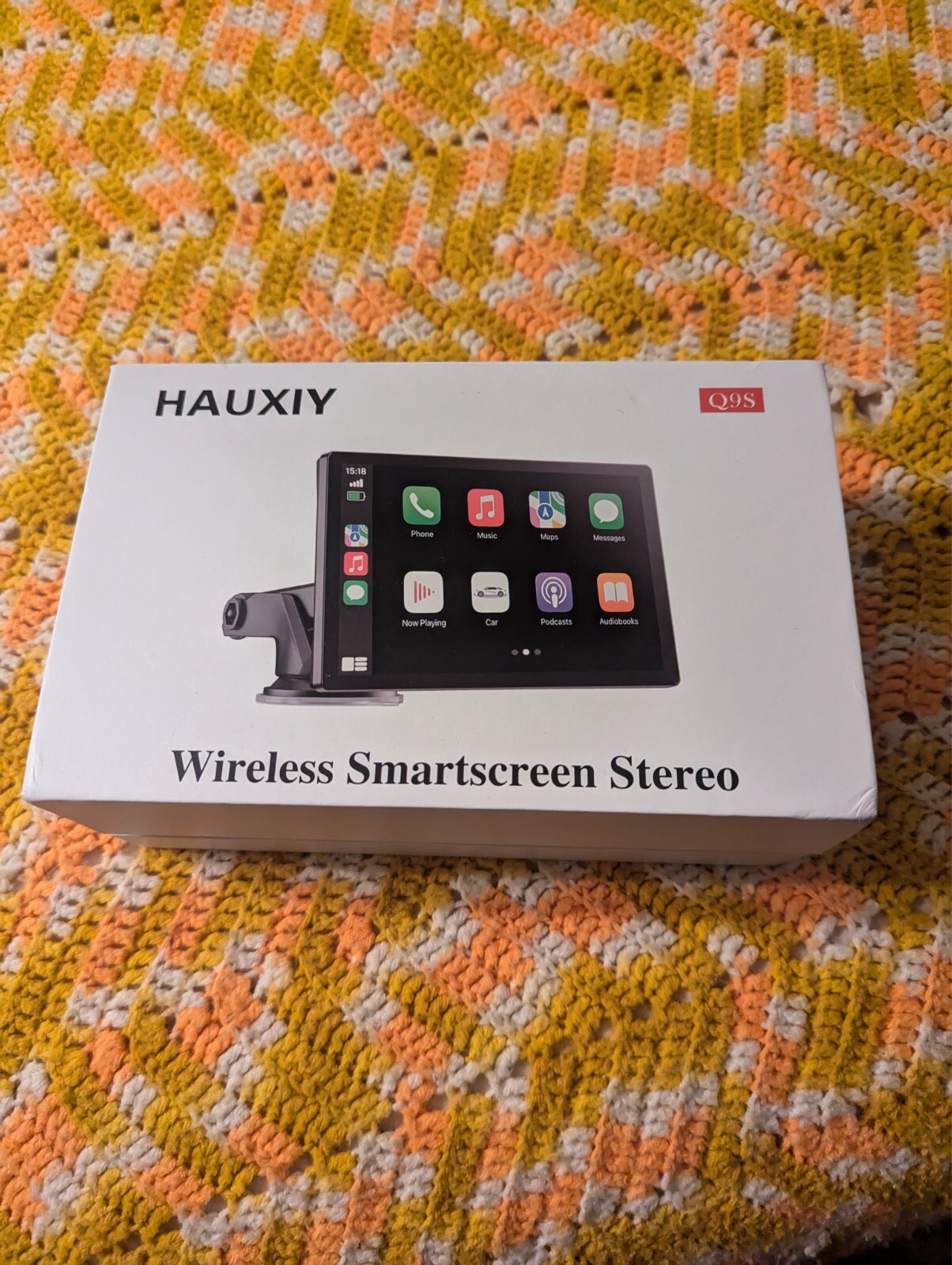 HAUXIY Wireless Carplay Touchscreen 2.5K Dash Cam 9″ Portable Q9S