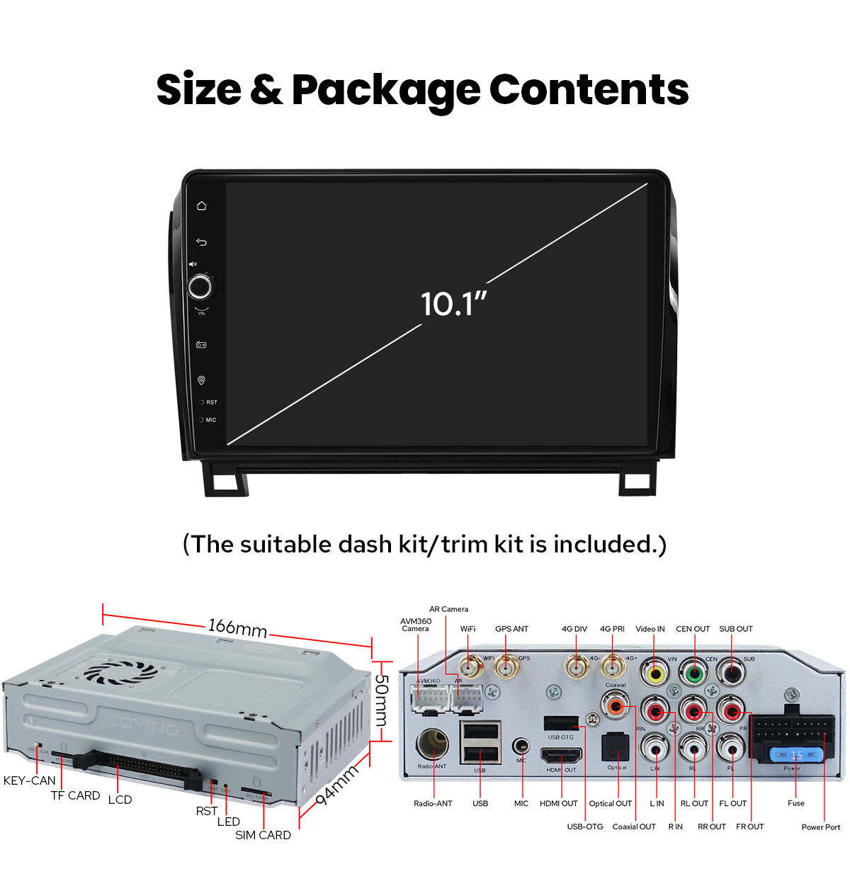 For 2007-2013 Toyota Tundra Sequoia 10.1″ Android 12 Radio With Volume Button