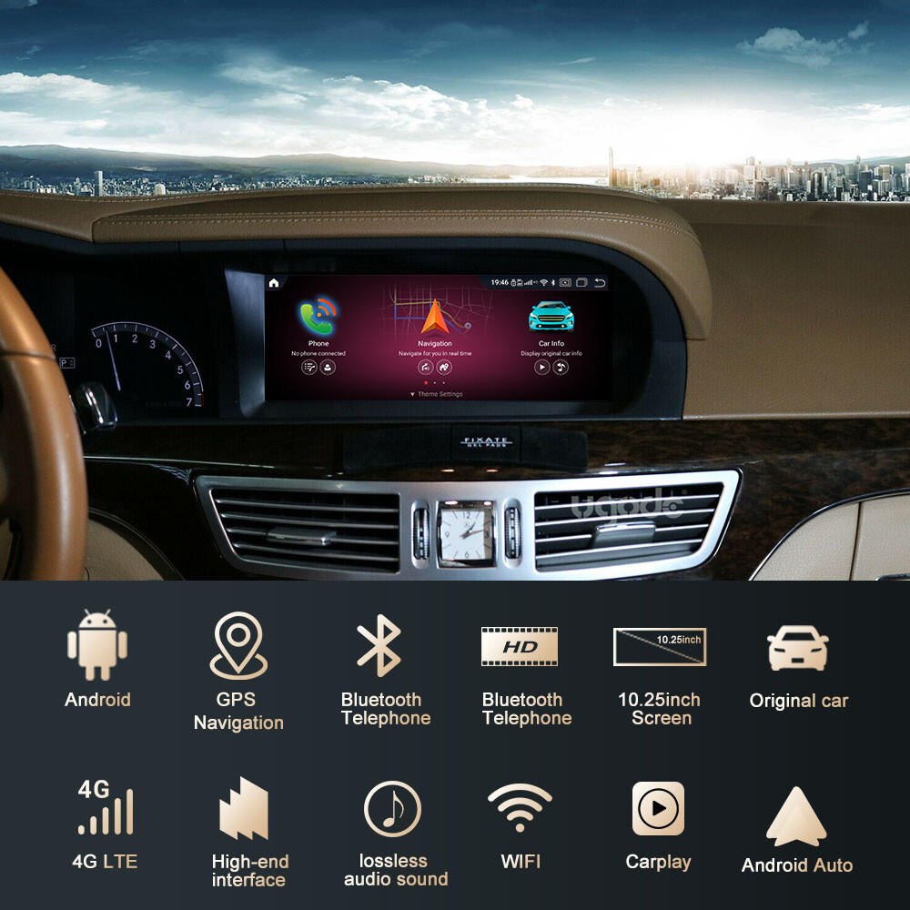 Ugode 10.25inch Android Screen UPGRADE GPS Mercedes Benz S W221 2010-2013 NTG3.5