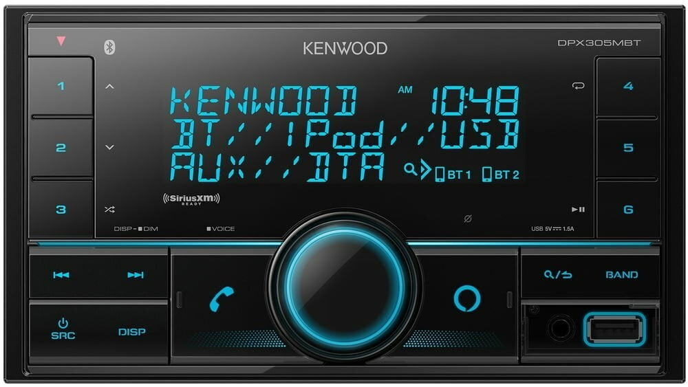 Kenwood DPX305MBT CD/DVD Receiver + SiriusXM Tuner Support