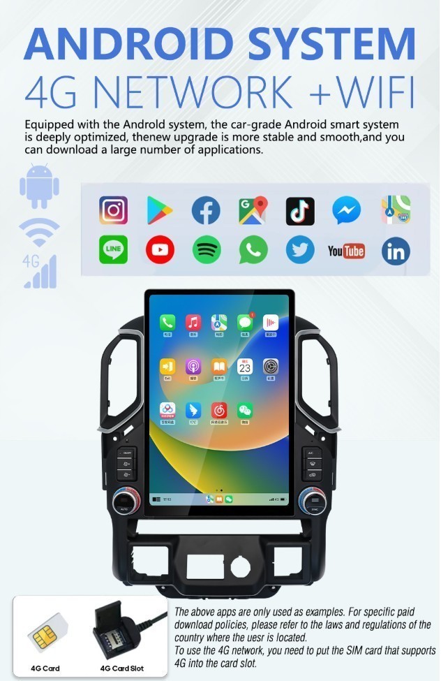 For Chevrolet Silverado GMC Sierra 2019-2022 Car Stereo Radio 15.6” Navi 4+64GB