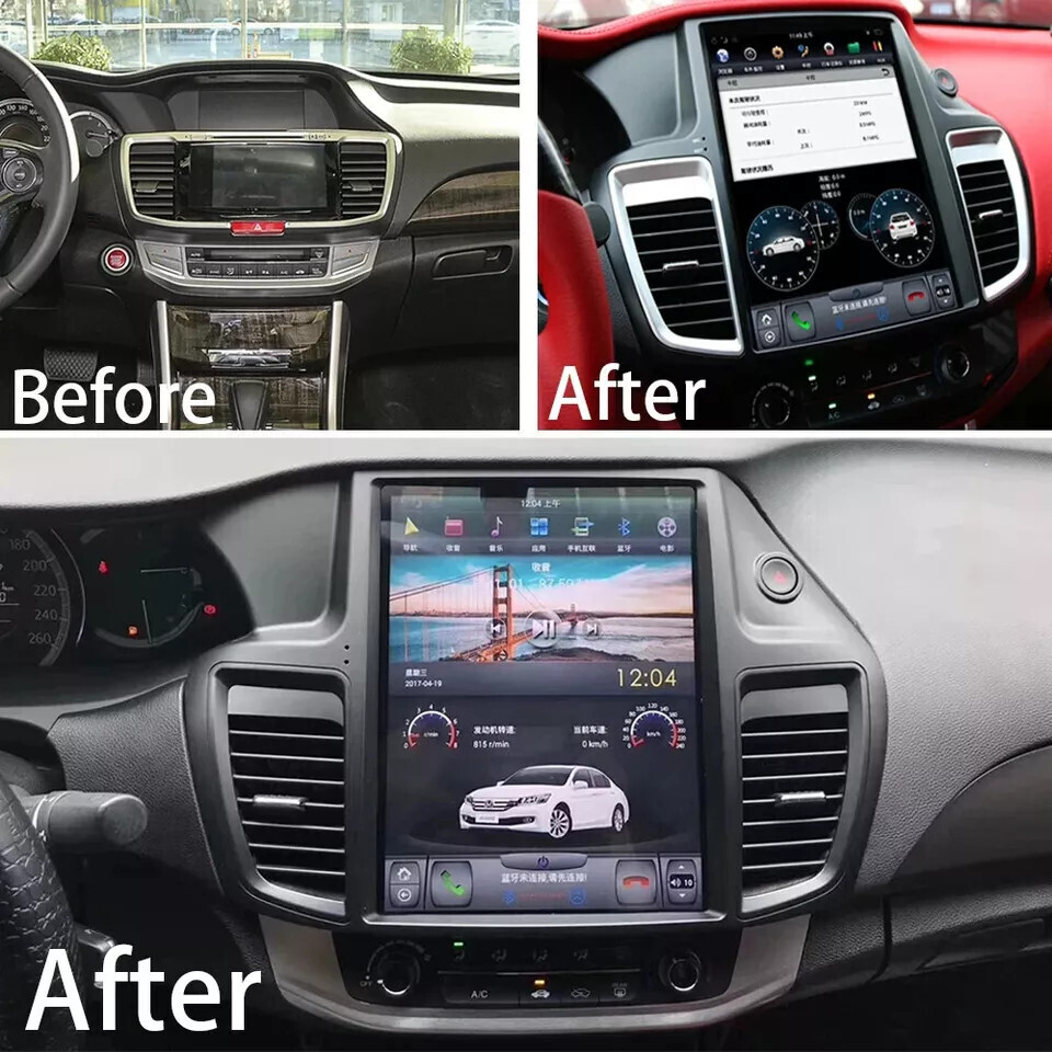12.1″ Car Stereo Radio Android Tesla Screen 4+64GB For 2013-2017 Honda Accord