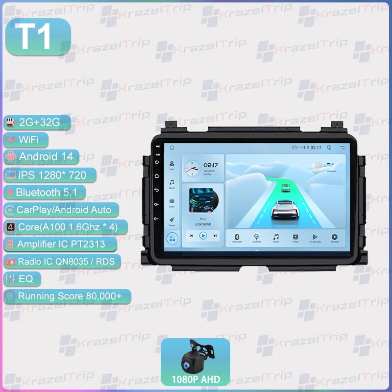 for Honda Vezel XRV HRV 2013 -2022 Audio 8 Core 64GB android Car Radio Carplay