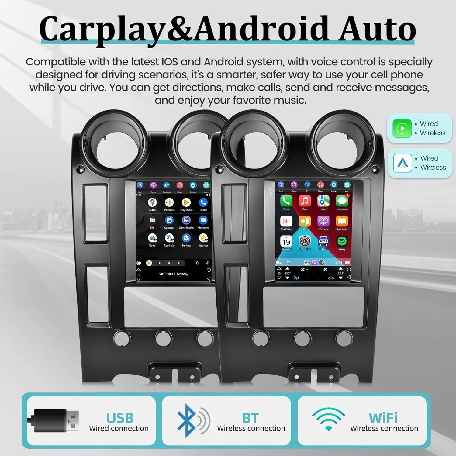 9.7″ For Hummer H2 2002-2007 Android 13 Car Radio Stereo GPS Navi Carplay 4+32GB