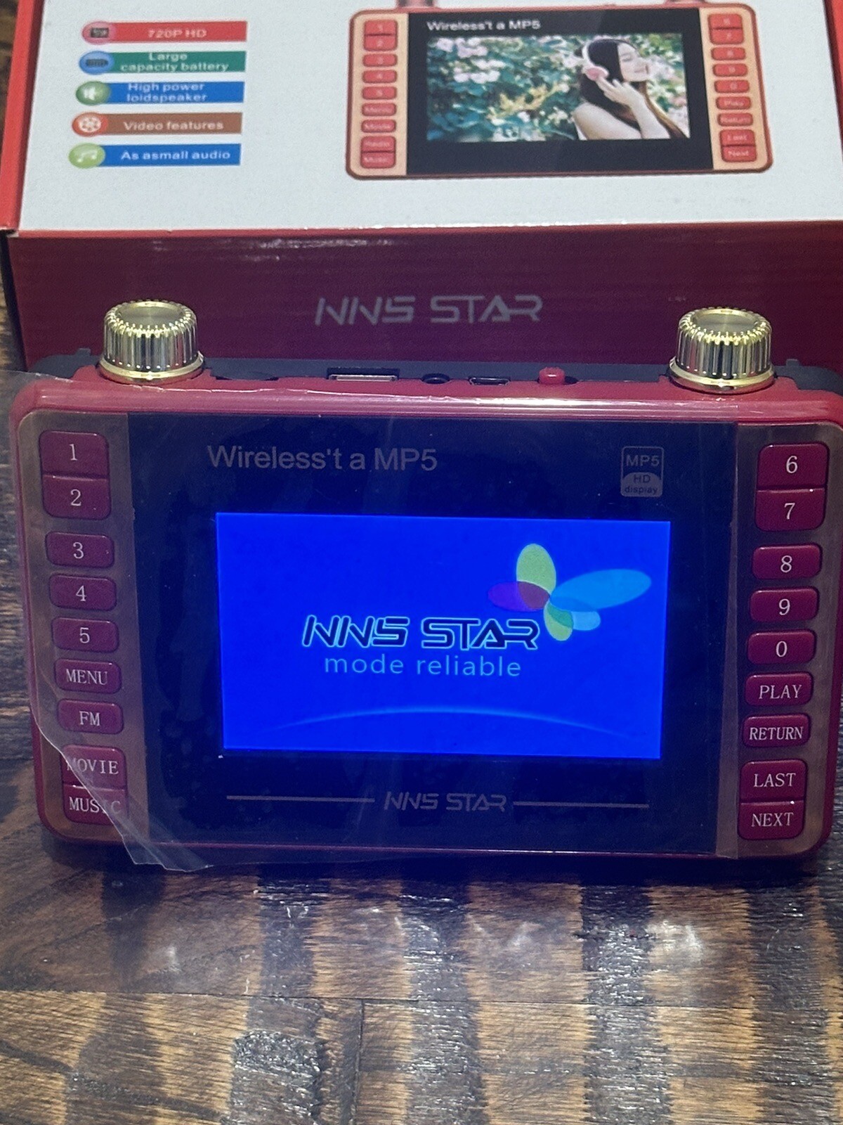 NNS Star Hooked NS-666 Wireless MP5 Player 4.3Inch 720P HD Display