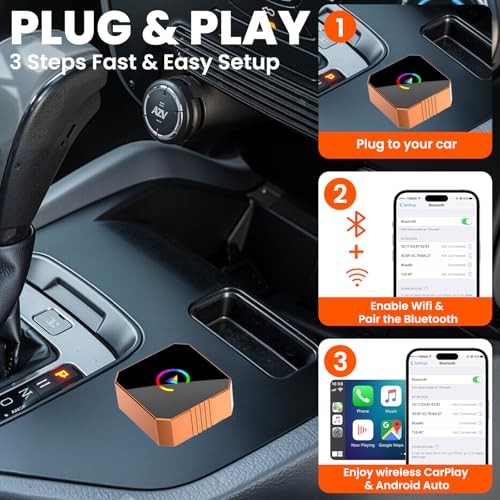 2026 Wireless Carplay Screen Adapter for Car Wired to Wireless Car Play for