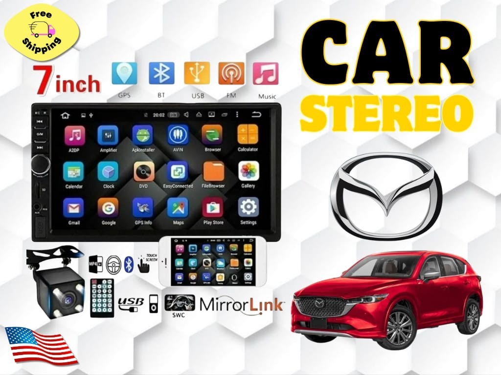 For all MAZDA car stereo MP5 Player USB/SD/AUX Wireless FM black