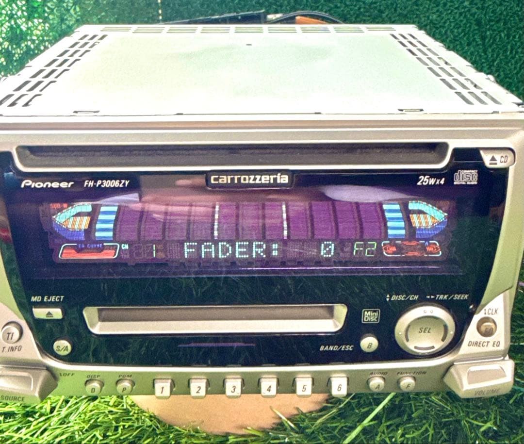 Pioneer Carrozzeria FH-P3006ZY 2DIN CD MD Player Receiver Car Stereo Equalizer