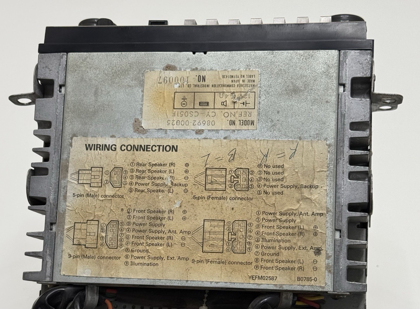 Sony EXR-200 AM/FM Cassette Stereo Equalizer 1984-1989 Toyota 4Runner Pickup