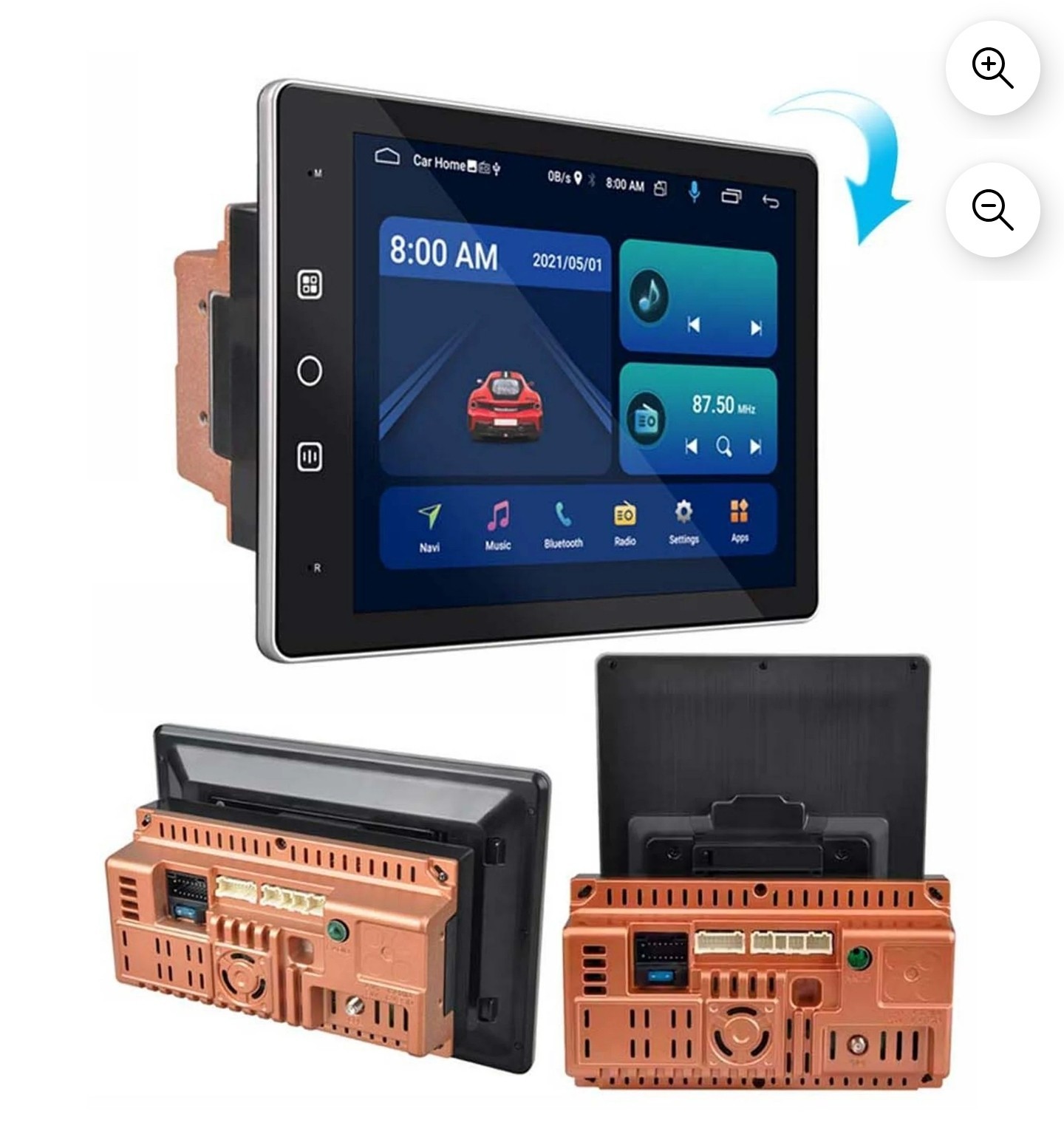 Double 2 Din Android Car Stereo Full Touchscreen Bluetooth 9.5″ inch Vertical…