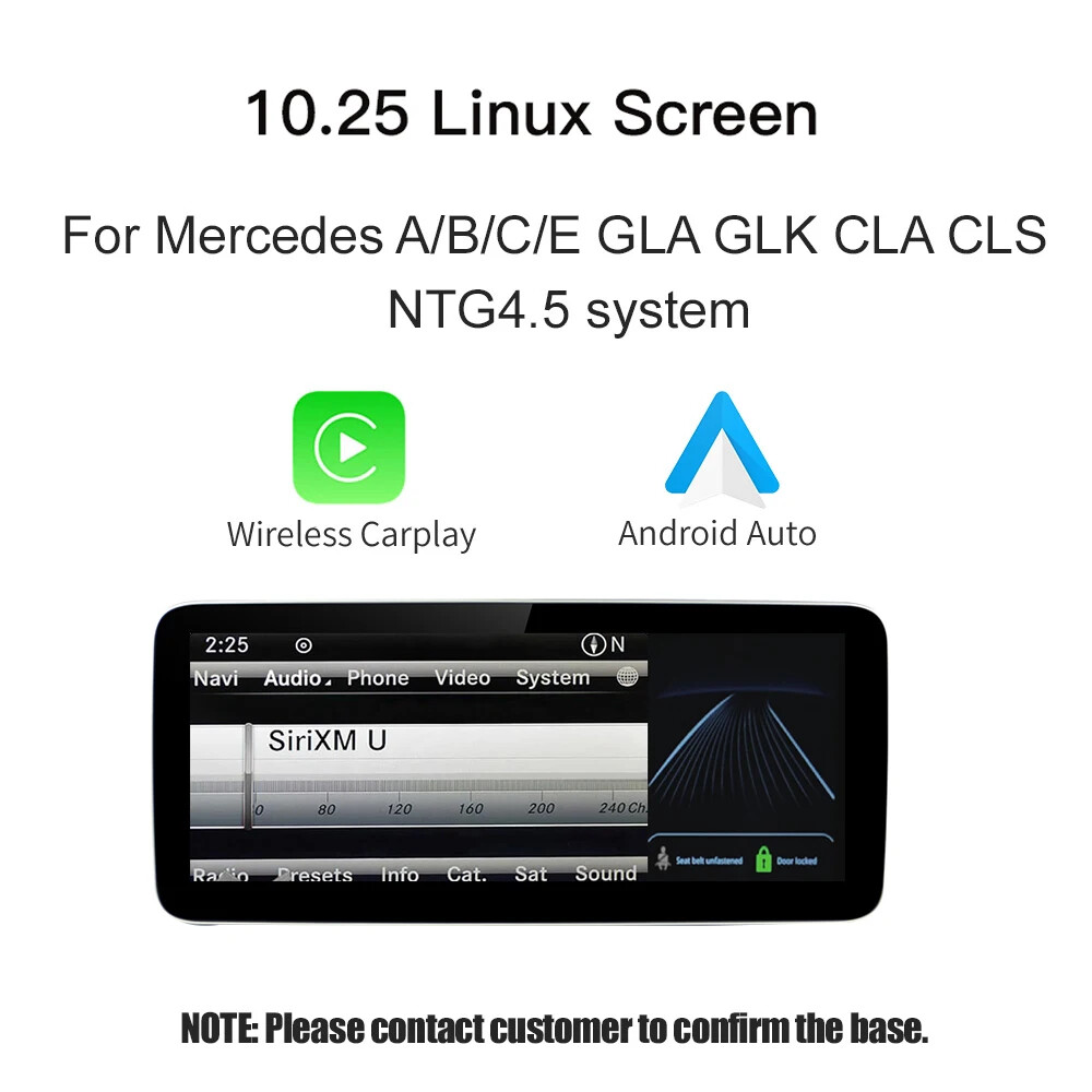 Wireless Carplay/Android Auto 12.3” Touch screen for Mercedes Benz GLA CLA GLC