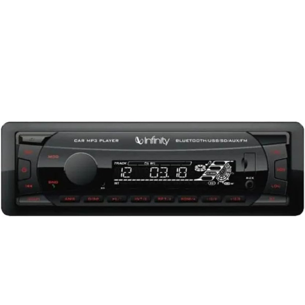 Infinity ALPHA100 Single DIN BT USB AUX SD FM Radio MP3 Player Car Receiver